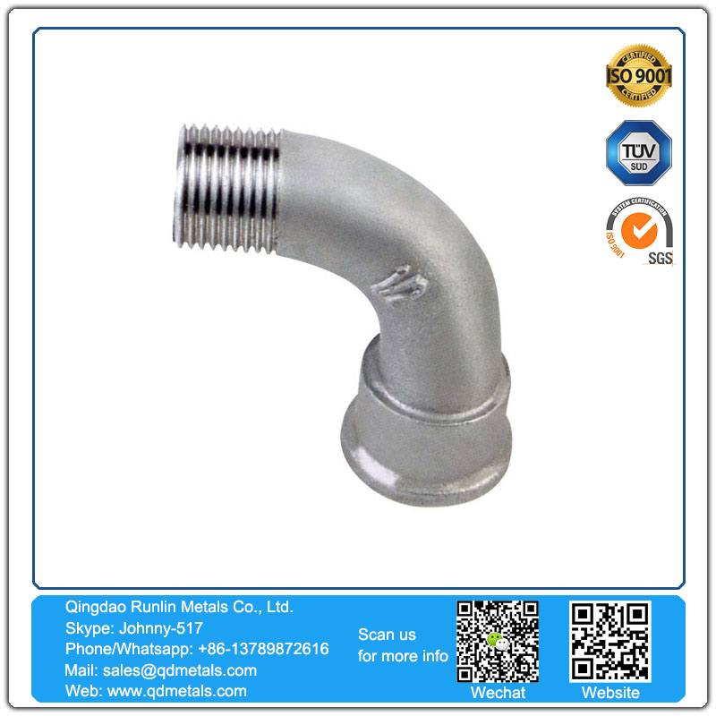 China Factory Lost Wax Stainless Steel Casting Custom Investment Casting Products elbow