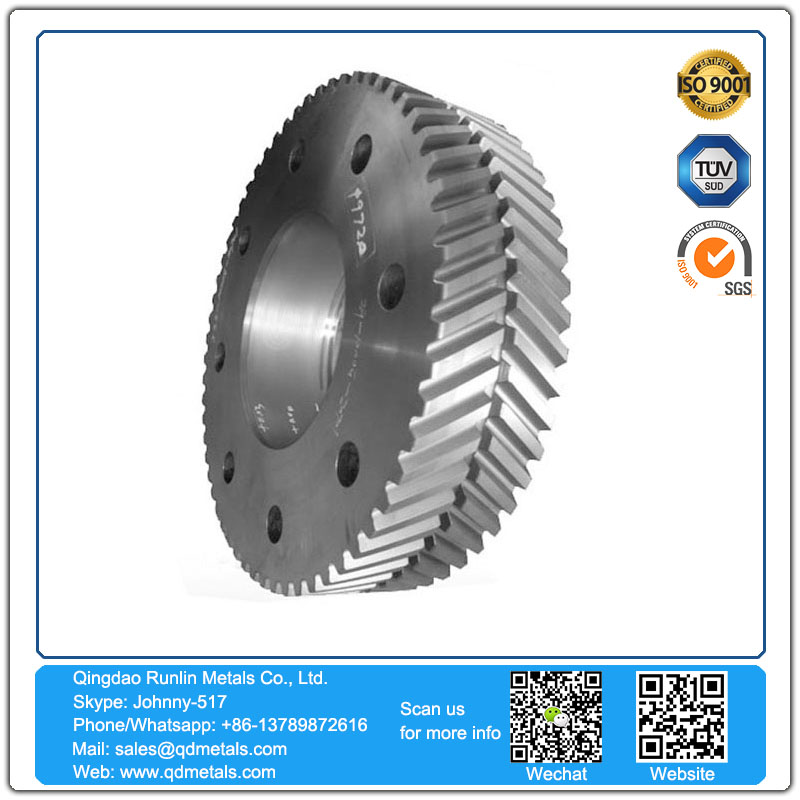 Stainless steel cold deep drawing High precision stainless steel customized helical tooth bevel gear