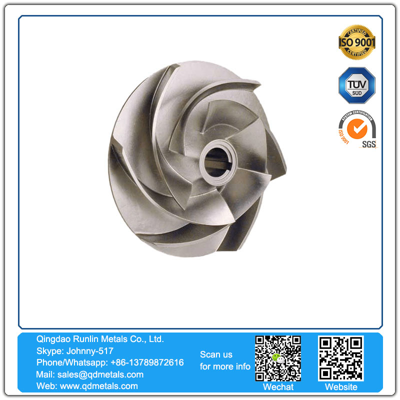 stainless steel investment casting pump impeller oem custom hardened high quality aisi 304 316 stainless steel lost wax precision investment casting parts