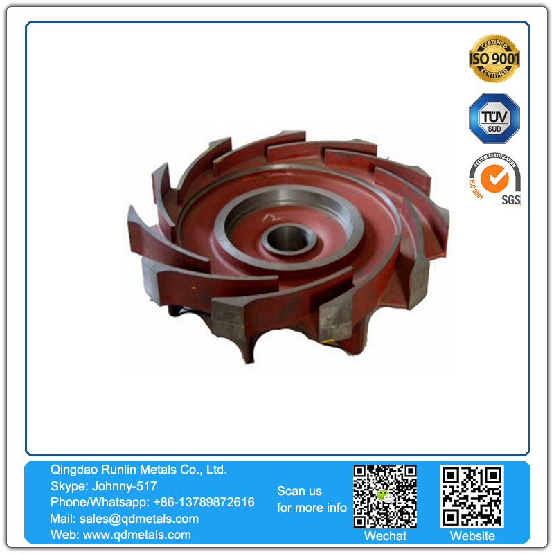 OEM grey iron ductile iron green sand casting parts with painting finish