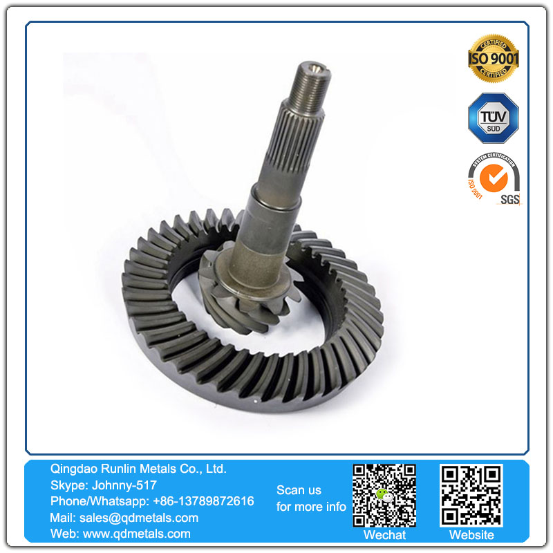 Precision oem steel cnc machining shaft and gear aluminum die casting spare parts machining