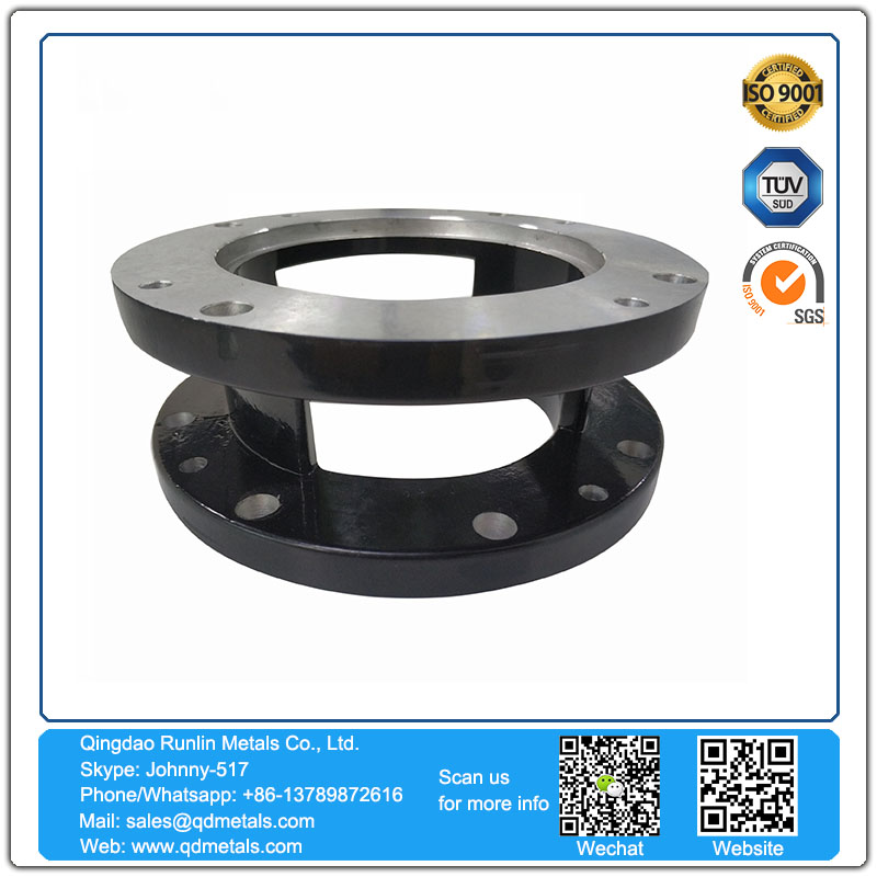 QT450-10 ductile iron casting pump parts and frame custom machining services