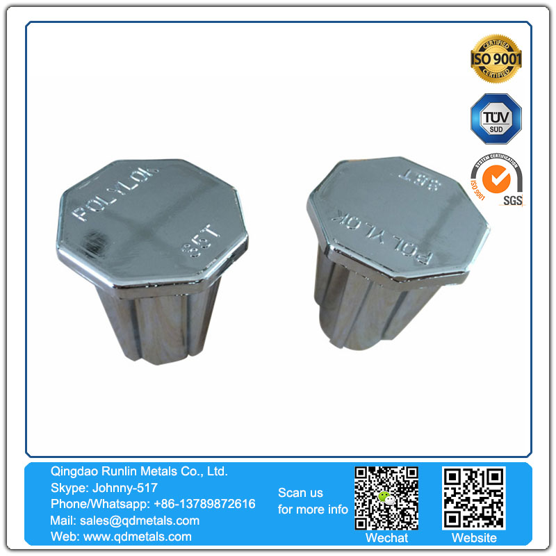 Zamak3 zinc aluminum alloy die casting parts with zinc plated Led light lampshade lo mas vendido with silver surface