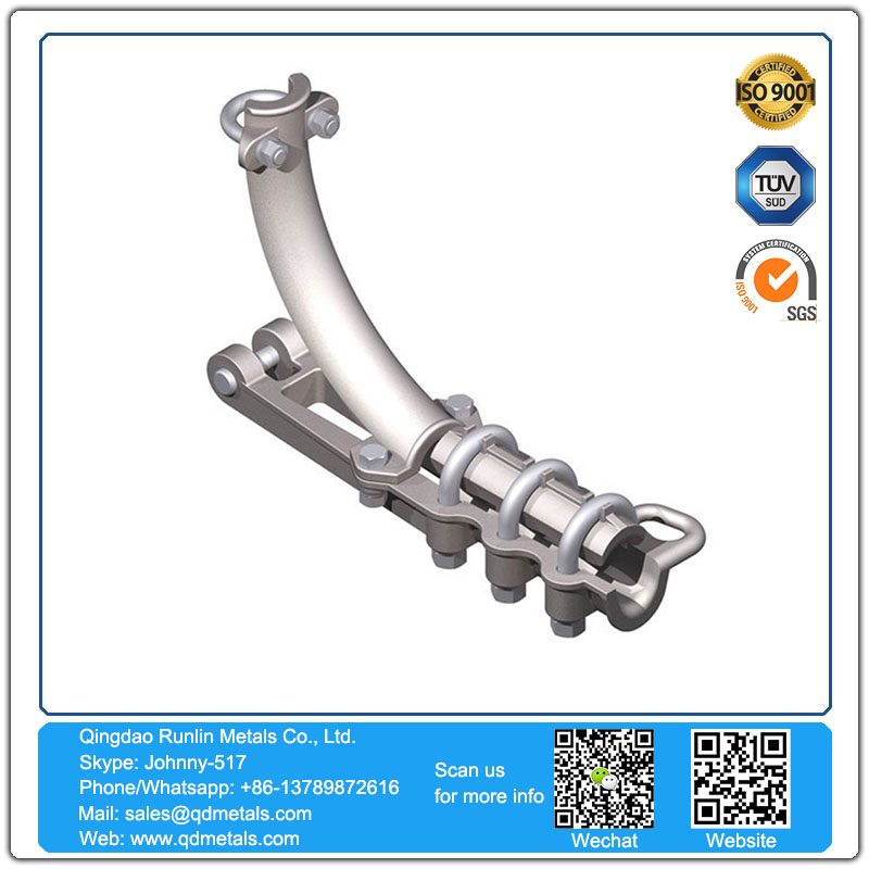 Supply oem cast aluminum conductor support bracket as drawing by gravity casting and sand casting CNC