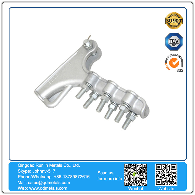 Supply oem cast aluminum conductor support bracket as drawing by gravity casting and sand casting foundry