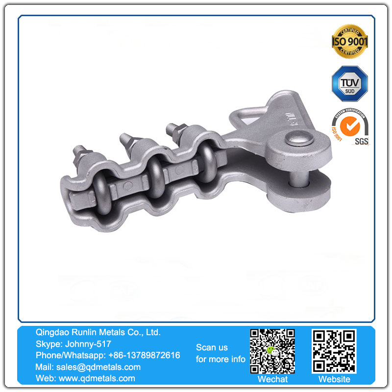 Supply oem cast aluminum conductor support bracket as drawing by gravity casting and sand casting