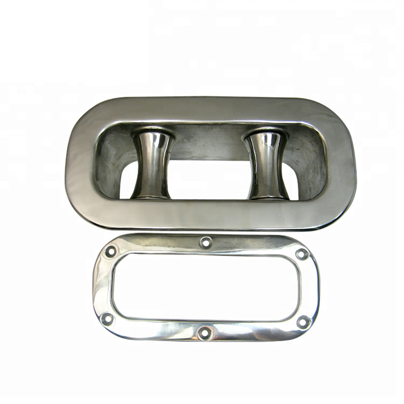 Stainless steel hawse pipe with cleat stainless steel intake strainer with thread mirror polish